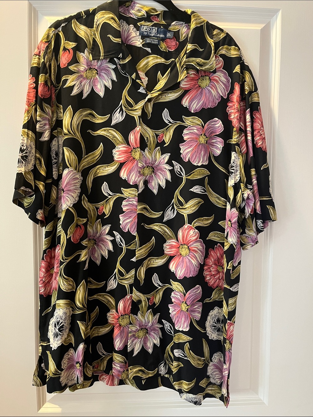 Polo by Ralph Lauren Black Floral Short-Sleeve Button-Down Shirt